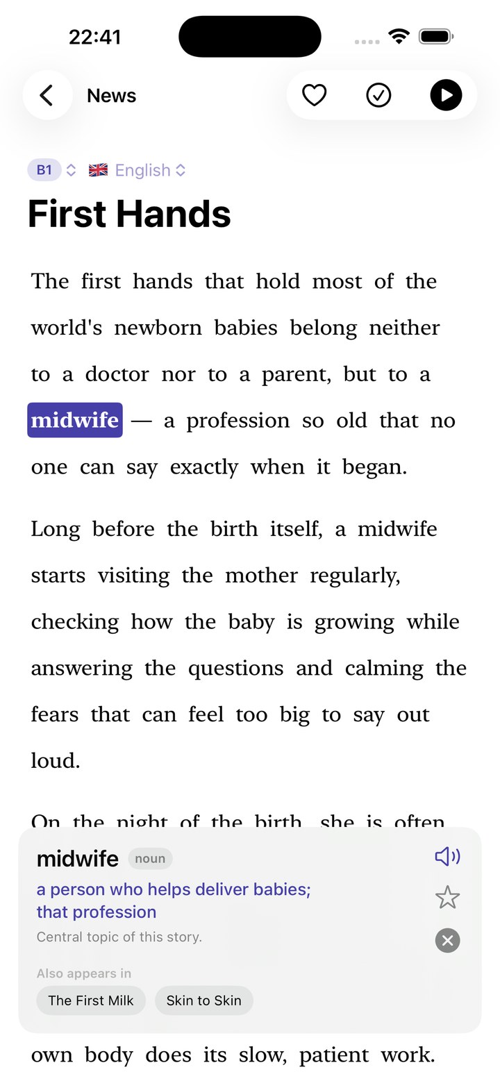 Reading a story with a word card open